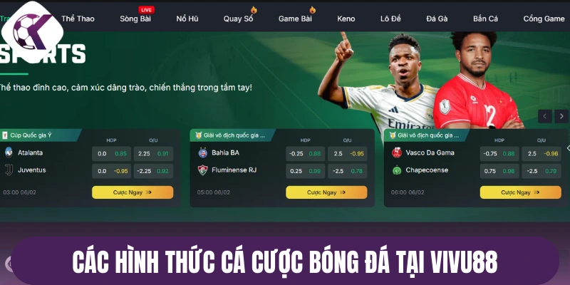 Các hình thức cá cược tại Vivu88
